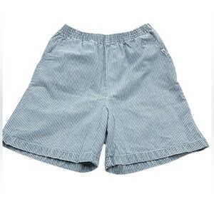 Vintage Chic blue stripped high waisted shorts women’s size 10 Bermuda 80’s /90s